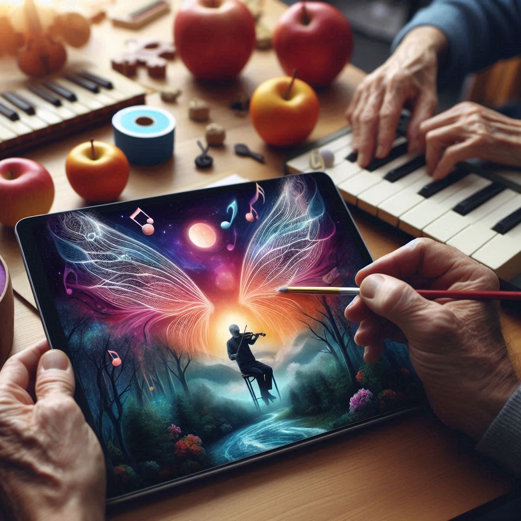 Un'immagine simbolica di una seduta di musicoterapia.